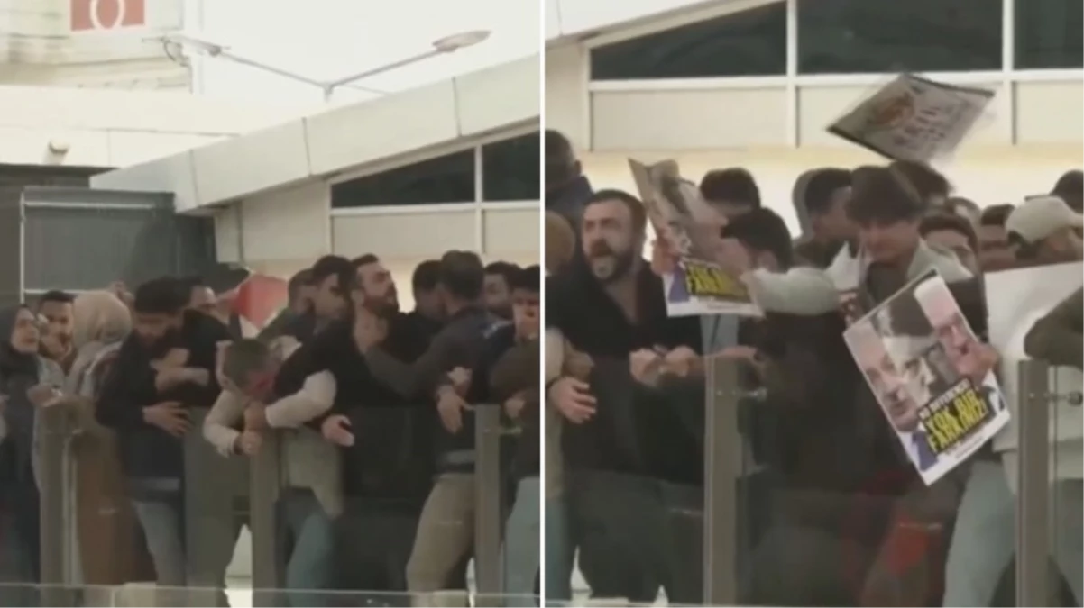 Almanya Cumhurbaşkanı'na Sirkeci Garı'nda Filistin Protestosu