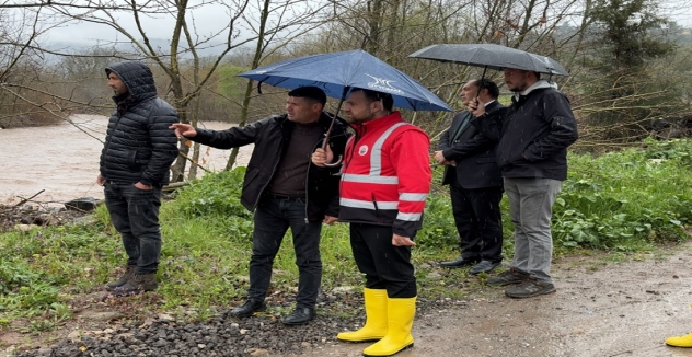 Gemlik Belediyesinden Kuvvetli Yağış Mesaisi