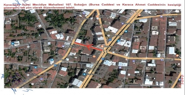 Karacabey'de Tek Yön Uygulaması Başladı