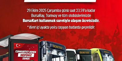 29 Ekim’de Toplu Ulaşım Ücretsiz
