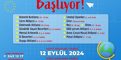 Çocuk ve Genç Yetenek Atölyeleri Başlıyor