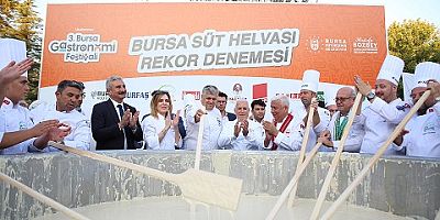 Gastronomi Festivali’nde ‘Bursa Süt Helvası’ Rekor Denemesi